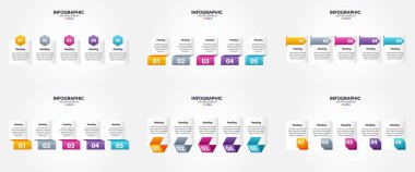 Bu vektör illüstrasyon seti reklam için bilgi grafikleri oluşturmak için idealdir. Broşürler. El ilanları. ve dergiler.