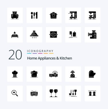 20 Ev Aletleri ve Mutfak Katı İşaret Paketi Ev Makinesi Mutfak Projektörü Mutfağı gibi