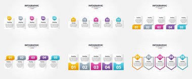 Bu vektör illüstrasyon bilgisi seti bir broşürde reklamcılık için mükemmeldir. Broşür. ya da dergi.