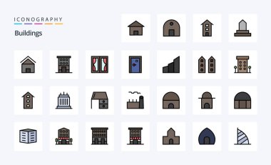 25 Binalar Satırı Doldurulmuş Biçim simgesi