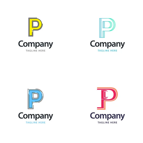 List Big Logo Pack Design Kreatywny Nowoczesny Design Logo Dla — Wektor stockowy