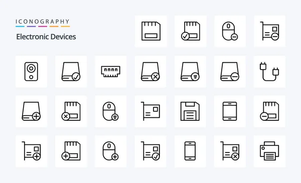 Devices Line Icon Pack — Stock Vector
