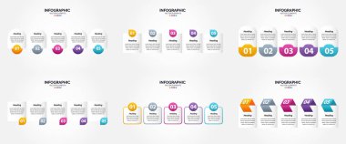 Bu vektör bilgi kümesi bir broşürde reklamcılık için mükemmeldir. Broşür. ya da dergi.