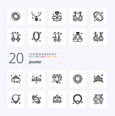 20 Mücevher Hattı ikonu mücevher mücevher mücevher mücevher mücevher mücevher tacına benzer.