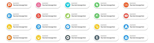 Redes Sociales Seguir Botón Texto Place Adwords Navegador Enviato Safari — Archivo Imágenes Vectoriales