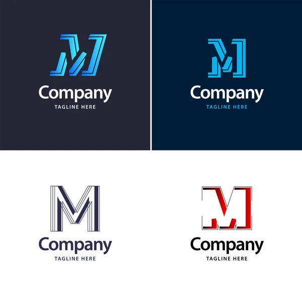 字母M大标识包设计创意现代标志设计为您的业务 — 图库矢量图片