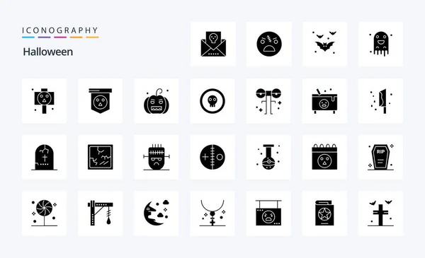 Pack Icônes Halloween Solid Glyph — Image vectorielle