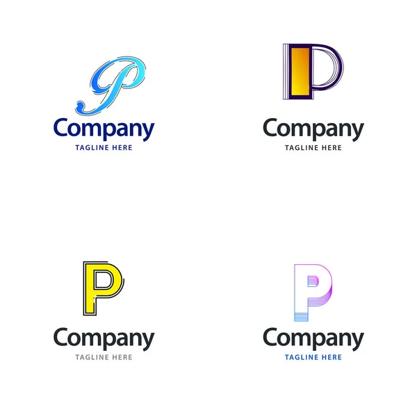 Letter Big Logo Pack Design Creative Moderní Loga Design Pro — Stockový vektor