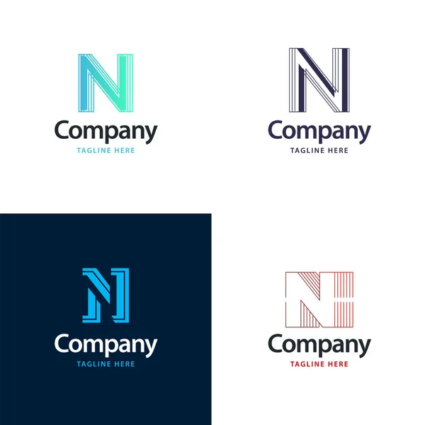 Letra Diseño Logo Grande Diseño Logotipos Creativos Modernos Para Negocio — Archivo Imágenes Vectoriales