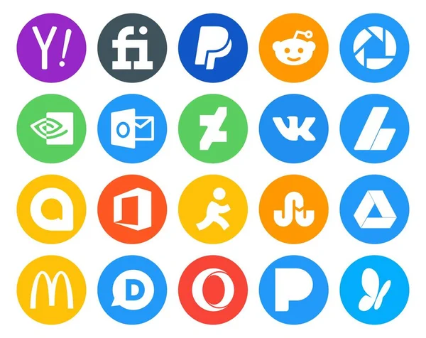 Social Media Icon Pack Including Mcdonalds Наткнулся Deviantart Целься Google — стоковый вектор