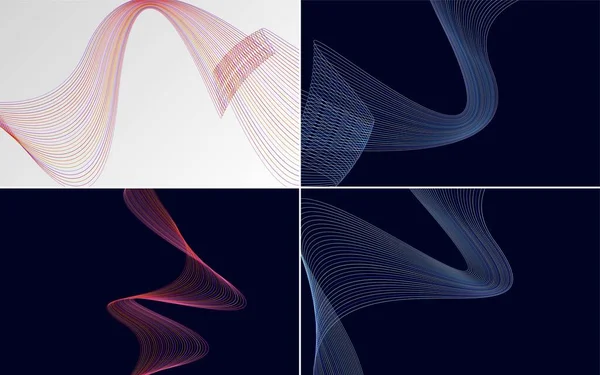 波动曲线抽象矢量背景为一个独特的和引人注目的设计 — 图库矢量图片