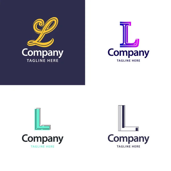 Harfi Büyük Logo Paket Tasarımı Modern Logo Tasarımı — Stok Vektör