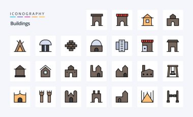 25 Binalar Satırı Doldurulmuş Biçim simgesi