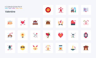 25 Sevgililer Günü Düz Renk Paketi