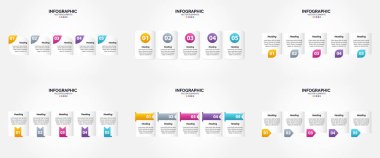 Reklam için ilgi çekici bilgi grafikleri oluşturmak için bu vektör illüstrasyonlarını kullanın. Broşürler. El ilanları. ve dergiler.