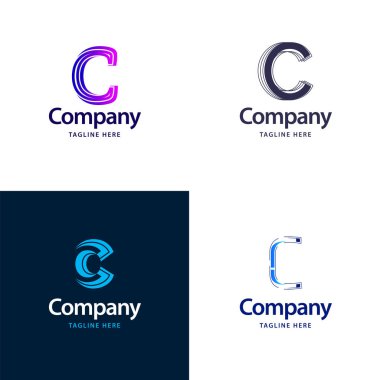 C Harfi Büyük Logo Paket Tasarımı Modern Logo Tasarımı İşiniz için