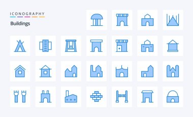 25 Bina Mavi simge paketi