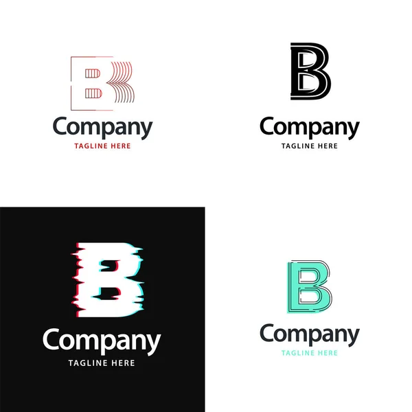 字母B大标志包装设计创意现代标志设计为您的业务 — 图库矢量图片