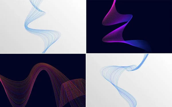 幾何学的ミニマムラインパターンセットのコレクション — ストックベクタ