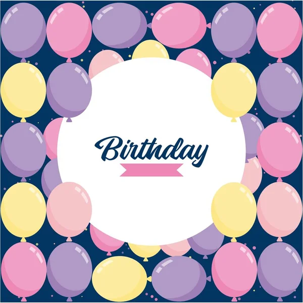 Χαρούμενα Γενέθλια Σας Μπαλόνι Φόντο Για Κόμμα Εορταστική Αφίσα Κάρτα — Διανυσματικό Αρχείο