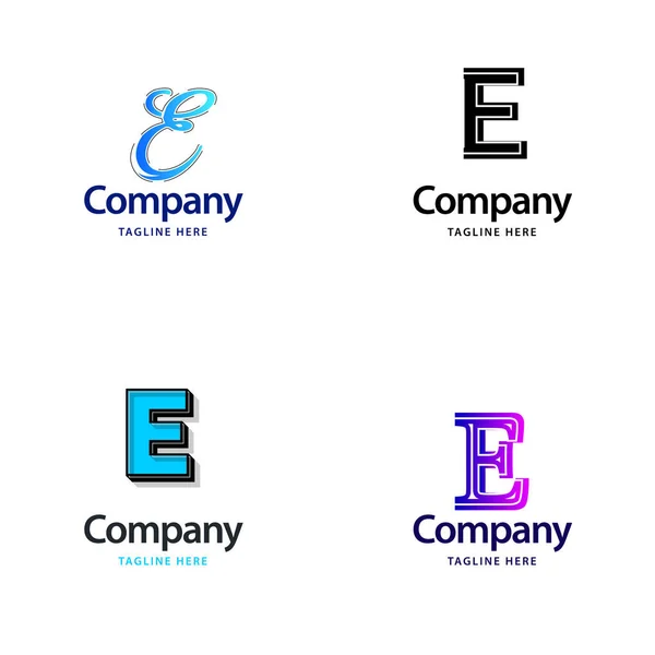Brief Big Logo Pack Design Creatief Modern Logo Ontwerp Voor — Stockvector