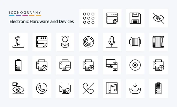 Devices Line Icon Pack — Stock Vector