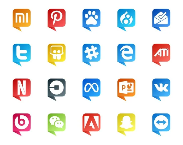 Социальные Медиа Речи Пузырь Стиль Логотип Facebook Водитель Слабину Машину — стоковый вектор