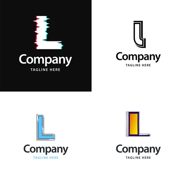 Επιστολή Big Logo Pack Design Creative Modern Logos Design Για — Διανυσματικό Αρχείο