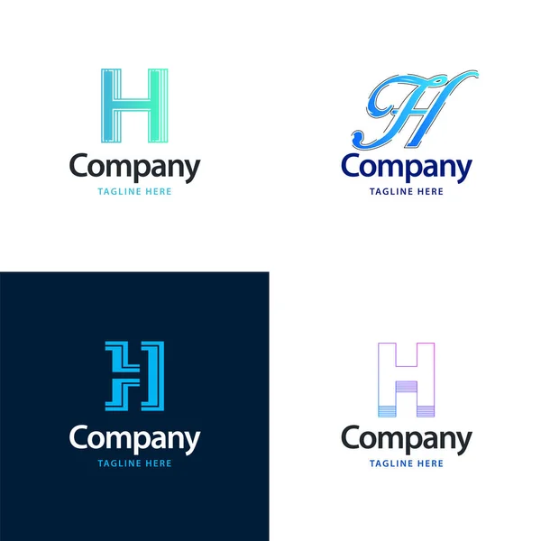 Letra Logo Pack Diseño Creativo Diseño Moderno Logotipos Para Negocio — Vector de stock