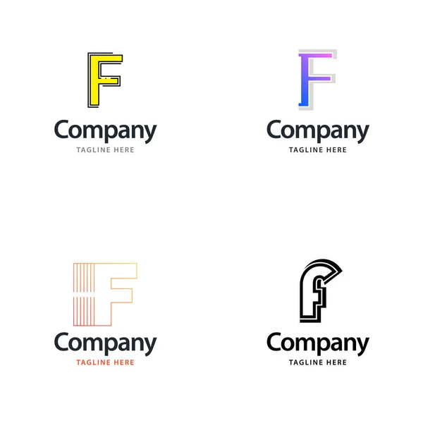 Letter Big Logo Pack Design Creative Modern Loga Design Pro — Stockový vektor