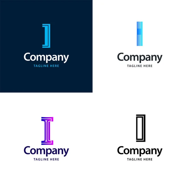 Letter Big Logo Pack Design Creative Modern Logos Design Your — Stock Vector