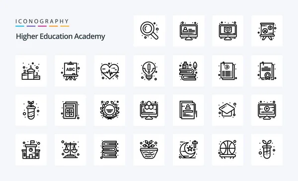 Academy Line Icon Pack — Stockvektor