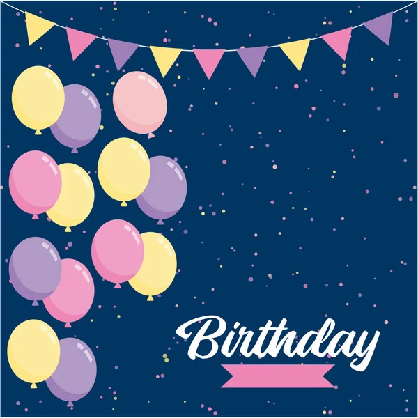 Gelukkige Verjaardag Voor Ballon Achtergrond Voor Feestdagen Verjaardag Promotie Kaart — Stockvector