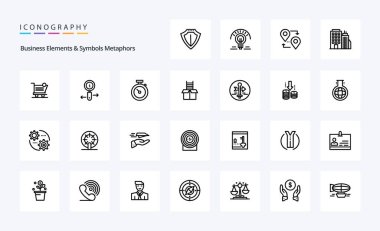 25 İş Elemanı ve Semboller Metafor Satırı simgesi
