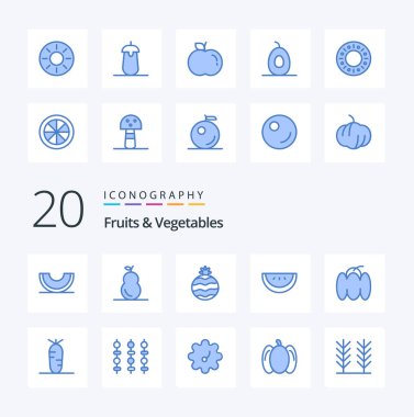 20 Meyve Sebze Mavi Renk ikonu Sebze gibi meyve çanı