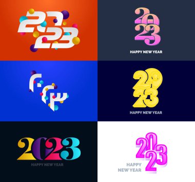 2023 Büyük Koleksiyonu Mutlu Yeni Yıl Sembolleri 2023 iş günlüğü kapağı dilekleriyle