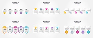 Bu vektör illüstrasyon seti reklam için bilgi grafikleri oluşturmak için mükemmeldir. Broşürler. El ilanları. ve dergiler.