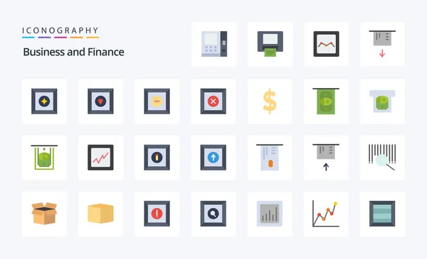 Finance Flat Color Icon Pack — Stock Vector