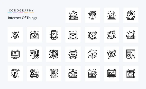 Internet Things Line Icon Pack — Stock Vector