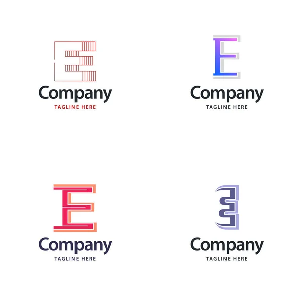 กษร Big Logo Pack Design การออกแบบโลโก นสม ยสร างสรรค าหร — ภาพเวกเตอร์สต็อก