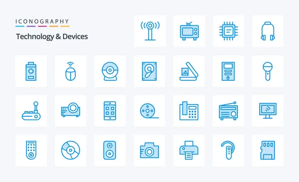Devices Blue Icon Pack — Stock Vector