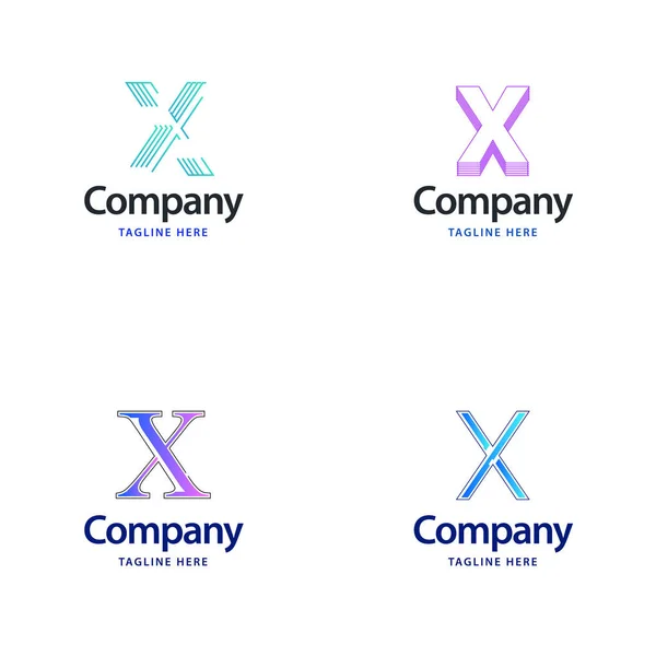 Buchstabe Großes Logo Pack Design Kreativ Modernes Logos Design Für — Stockvektor