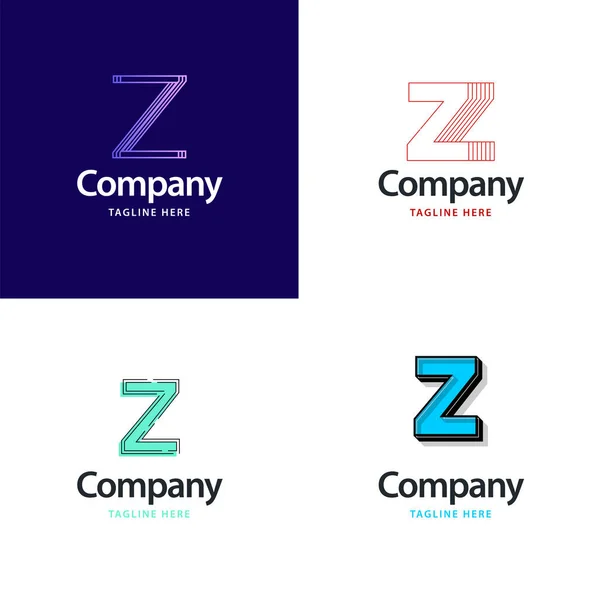 字母Z大标志包装设计 创意现代标志设计为您的业务 — 图库矢量图片