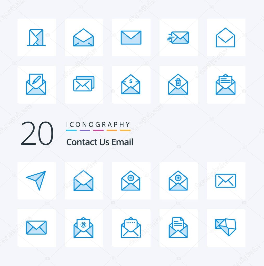 20 Email Blue Color Icon Pack. Como Correo Electr Nico. Correo Electr ...