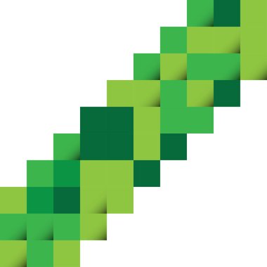 Poster broşürü için yeşil soyut kareler arkaplan tasarımı