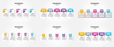 Reklam için profesyonel görünümlü bilgi grafikleri oluşturmak için bu vektör illüstrasyonlarını kullanın. Broşürler. El ilanları. ve dergiler.