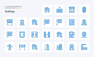 25 Bina Mavi simge paketi