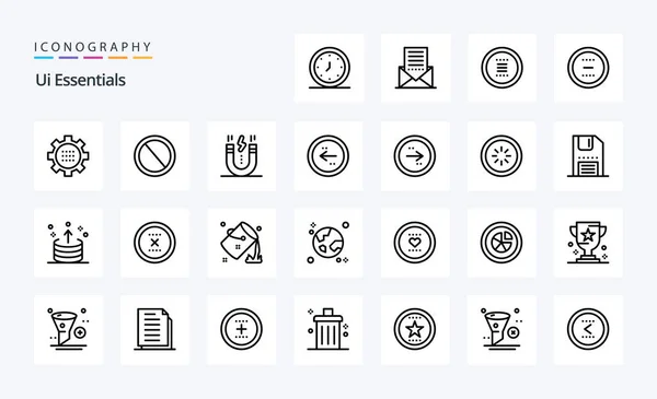 Essentials Line Icon Pack — Stock Vector