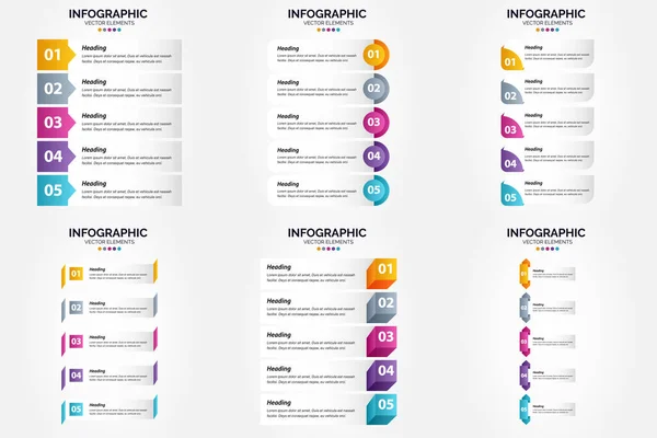 Verwenden Sie Diese Vektorillustrationen Auffällige Infografiken Für Die Werbung Erstellen — Stockvektor