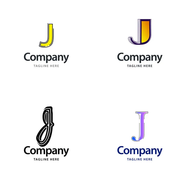 Буква Big Pack Design Creative Современный Дизайн Логотипов Вашего Бизнеса — стоковый вектор